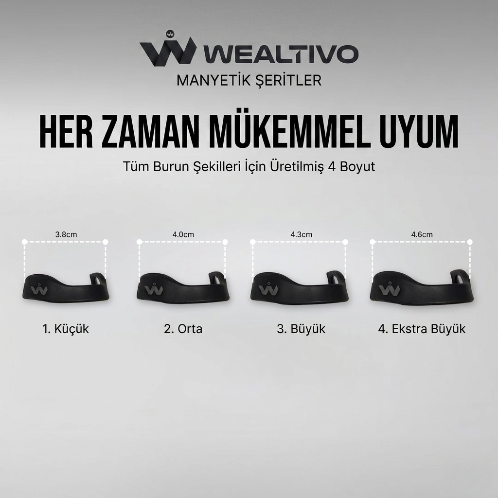 Wealtivo Premium Manyetik Burun Bandı Seti 30'lu