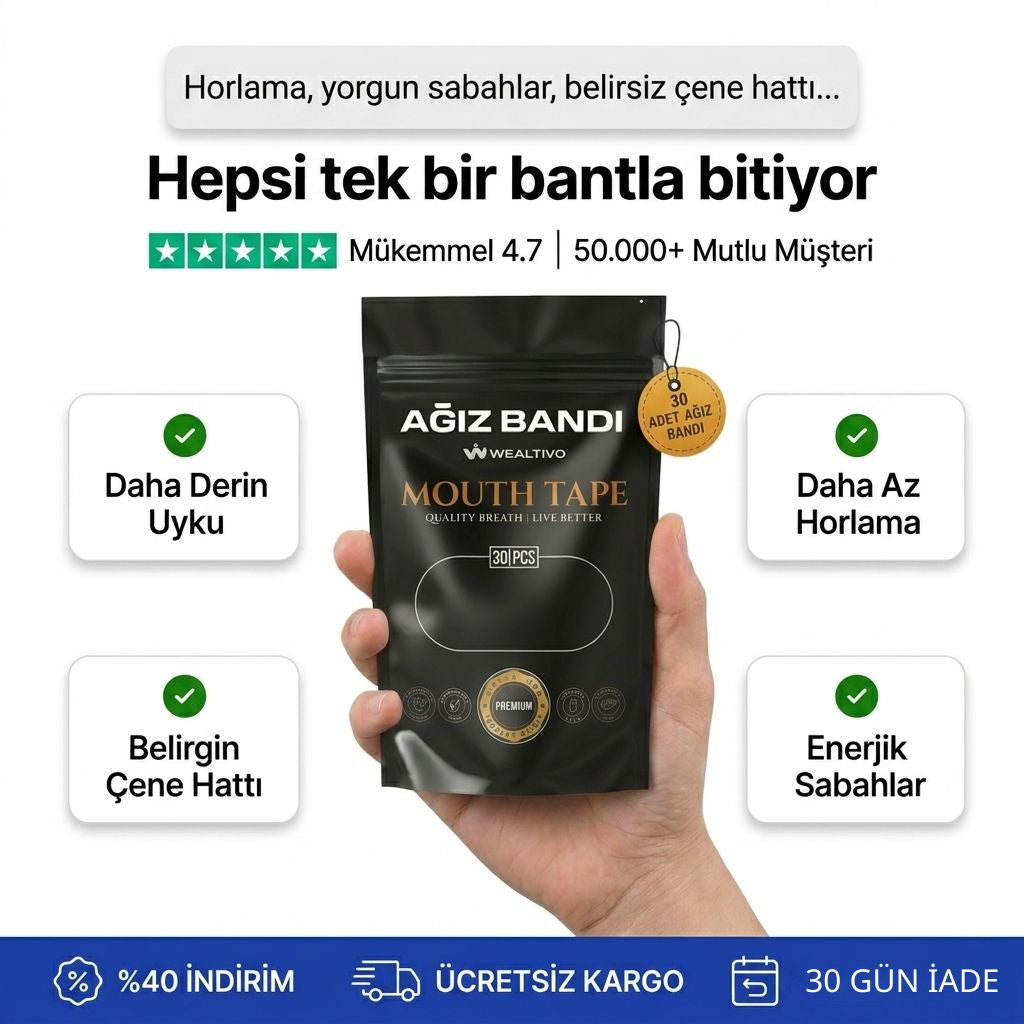 Wealtivo Premium Ağız Bandı 30'lu