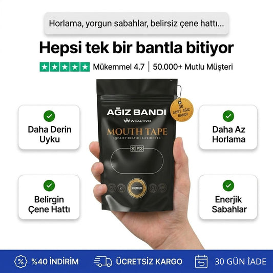 Wealtivo Premium Ağız Bandı 30'lu