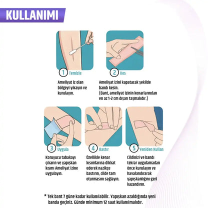 Premium Soft Silikon Yara İzi Bandı