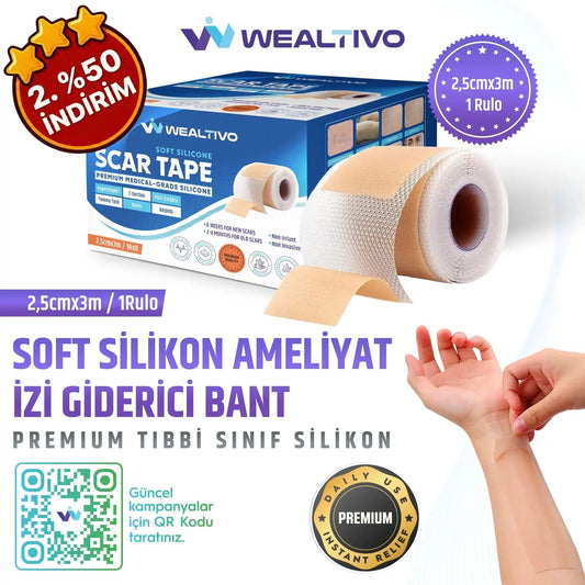 Premium Soft Silikon Yara İzi Bandı