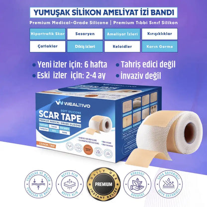 Premium Soft Silikon Yara İzi Bandı