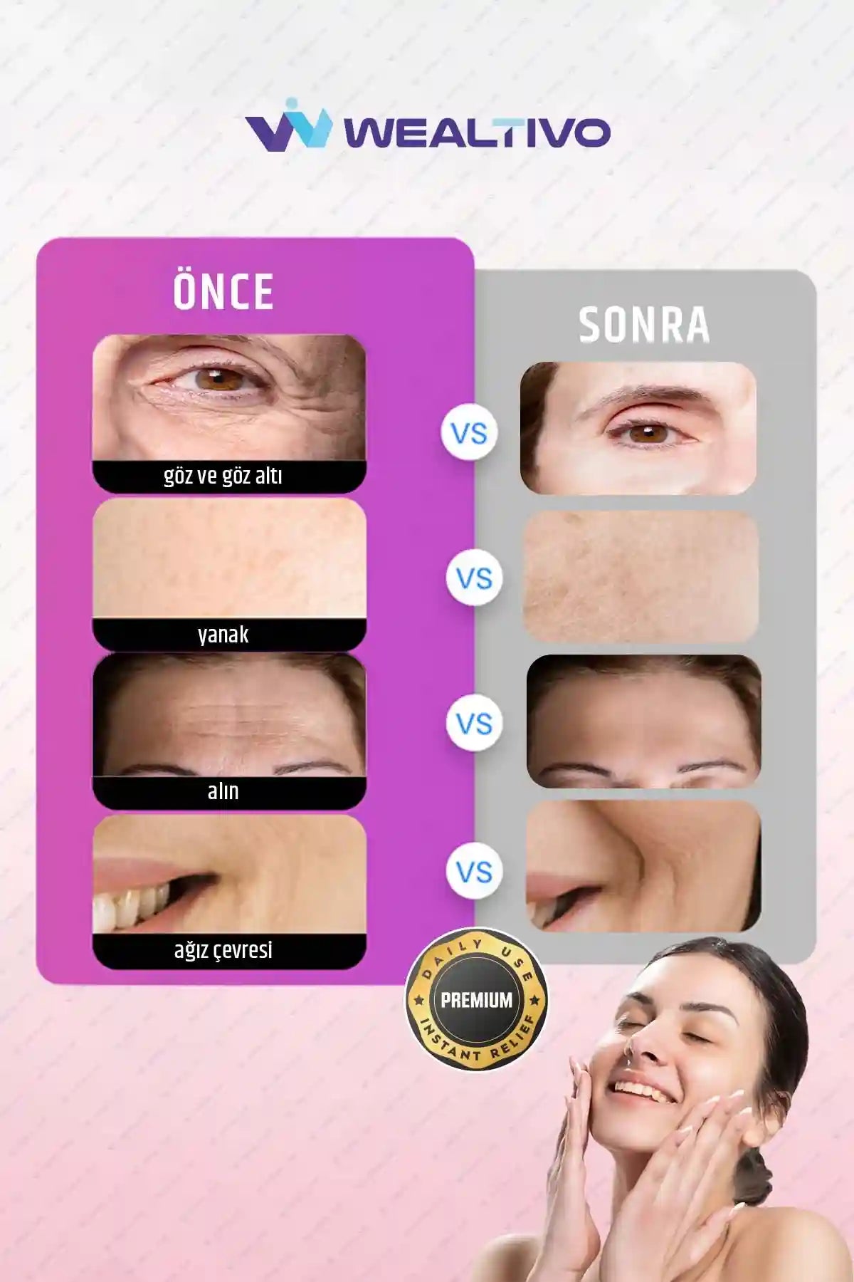 yüz gerdirme bandı